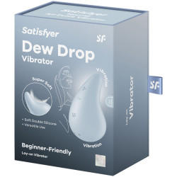 Satisfyer - Vibrateur Dew Drop Lay-On Bleu